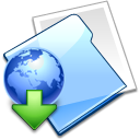 Folder, internet, Downloads LightSkyBlue icon