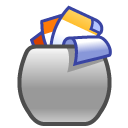 Full, recycle bin, Trash DarkGray icon