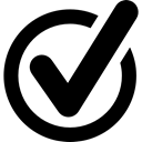 Circular, check mark, Check, Checked, interface Black icon