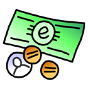 Currency, Money, coin, Cash Black icon