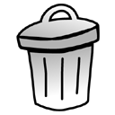 Trash, Blank, recycle bin, Empty Black icon