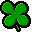 Lucky, shamrock Green icon