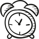 Alarm, timer, time, Clock, Circular Clock, alarm clock Black icon
