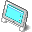 cinema, monitor, Display, display on, screen, Computer Aquamarine icon