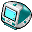 Imac, imac on Teal icon