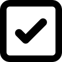 Squares, check mark, Checked, square, interface, Check, checking Black icon