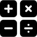 plus, divide, maths, Minus, Subtraction, multiple, shapes Black icon