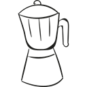Coffee Shop, Pots, Coffees, food, coffee cup Black icon