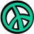 Peace LightSeaGreen icon