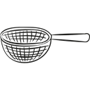 Strainers, Kitchen Utensil, Handles, Kitchen Utensils, Kitchen Tools, Kitchen Pack Black icon