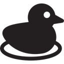 Animals, birds, Duck, Baby Toy, toys, bird Black icon