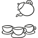 food, Hot Drinks, teapot, Coffee Pot, Cups, coffee cup, Coffee Black icon