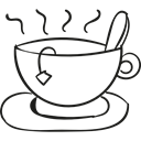 food, drinking, warm, drink, tea, Cups, cup Black icon