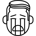 sad, Gestures, sadness, Weep, tears, Cry, Crying Black icon