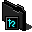 Folder, saturn Black icon