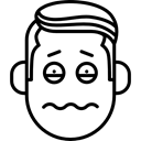 Weeping, sad, sorrow, pain, Weep, Gestures, Grief Black icon