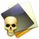 skull, Folder DimGray icon
