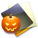 Folder, pumpkin DimGray icon