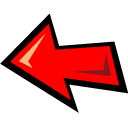 Arrow, previous, Left, Backward, red, prev, Back Black icon