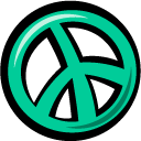 Peace LightSeaGreen icon