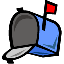 mail box Black icon