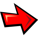 Forward, correct, next, right, yes, ok, Arrow, red Black icon
