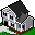 ged, And, Home, Building, house, Min Black icon