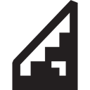 Down, pixels, pixelated, Up, Stairs, Ladder Black icon