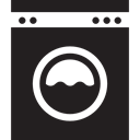 washing, Clothes, washing machine, technology, cleaning Black icon