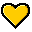 Heart, love, valentine, yellow Icon