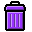 Blank, purple, Empty Black icon