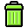 Trash, Empty, Blank, recycle bin Black icon