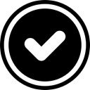 check mark, Circle, Circles, Check, interface, Checked, checking Black icon