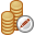 coin, Money, Cash, check out, gold, writing, payment, Stacks, write, Edit, pay, Currency, Credit card Chocolate icon