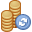 pay, payment, Currency, check out, gold, coin, Money, Credit card, share, Cash, Stacks Chocolate icon