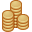 Money, coin, pay, gold, Credit card, check out, payment, Stacks, Currency, Cash Icon