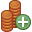 copper, payment, pay, Cash, Credit card, check out, Currency, Add, Stacks, Money, plus, coin Peru icon