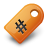 Orange, tag Black icon
