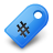 tag, Blue Black icon