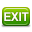 sign out, Exit, logout, quit Black icon