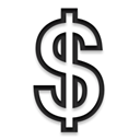 Currency, coin, Money, Cash Black icon