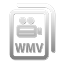Wmv, video Black icon