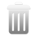 Empty, recycle bin, Closed, Trash, Blank Black icon