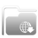 Downloads, Folder Black icon