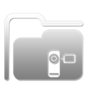 Folder, video Black icon