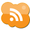 subscribe, weather, Cloud, feed, Rss, climate DarkOrange icon