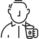 coffee cup, worker, hot drink, office, Resting, food Black icon