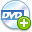 Dvd, disc, plus, Add Black icon