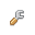 Wrench, bullet Black icon