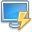 screen, Display, monitor, Computer, lightning CornflowerBlue icon